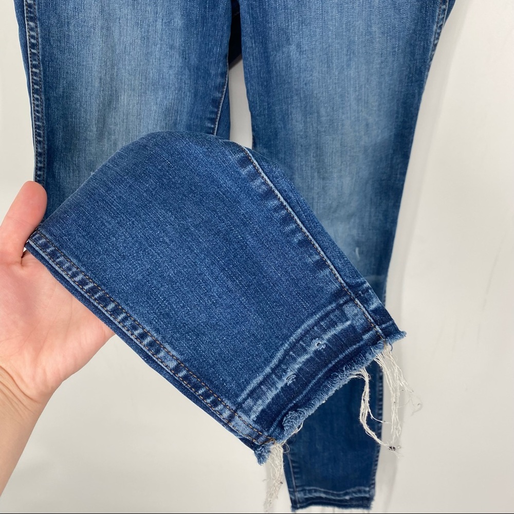 SOLD Madewell 10” High Rise Skinny Button Fly Released Hem Jeans - Picture 4 of 7